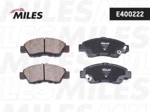 Колодки тормозные передние (без датчика) (Смесь Low-Metallic) (HONDA CIVIC 1.3-1 E400222 MILES