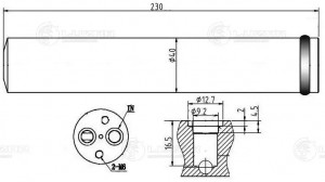 Ресивер-осушитель конд. для а/м Mitsubishi Lancer IX 03- LCR1100 LCR 1100 LUZAR
