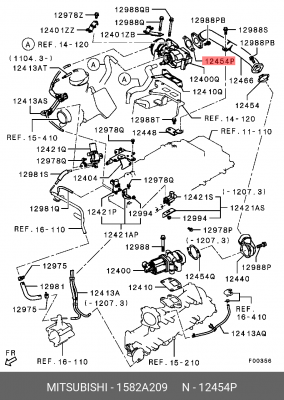 Прокладка MITSUBISHI L200 клапана рециркуляции отработанных газов ОЕ 1582A209 MITSUBISHI