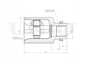 ШРУС внутренний правый CVJ-30096 UNIO