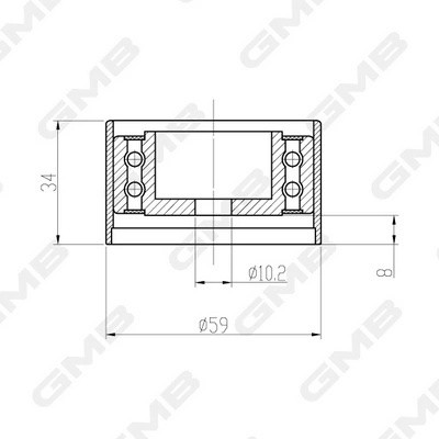 ролик обводной ремня ГРМ!\ Audi A4/A6 3.0 00> GTC0310 GMB