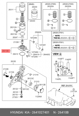 Радиатор масляный HYUNDAI Grandeur OE 2641027401 HYUNDAI KIA