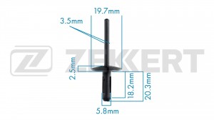 Клипса крепёжная BMW мин. кол. заказа 10шт BE-2662 BE-2662 ZEKKERT