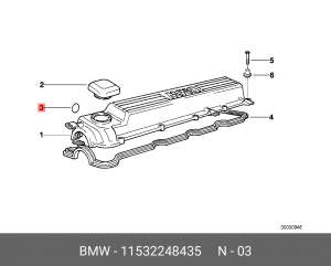 Кольцо уплотнительное BMW 3 (E36) OE 11 53 2 248 435 BMW