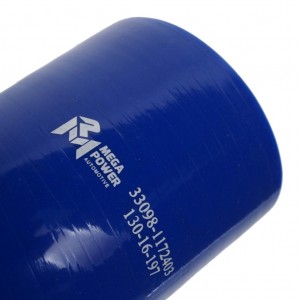 Патрубок ГАЗ-33088,33098,ГАЗон Next дв.ЯМЗ интеркуллера угловой синий силикон (d 13016197 MEGA POWER