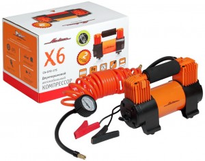 Компрессор X6 двухпоршневой (70л/мин. 10 АТМ. от АКБ. серия STANDARD) CA-070-17S CA-070-17S AIRLINE