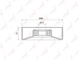 Ролик приводного ремня TOYOTA Cresta (96-01),Supra (93-02) натяжителя LYNX PB-5030 LYNXAUTO