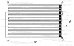 Радиатор кондиционера SUZUKI Grand vitara 05- KC0256 KC0256 FREE Z