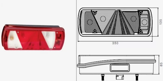 фонарь задний левый! б/л с ASS-2 разъемом 7-pin Ecopoint II Kogel U026-02L TEH AVTO SVET