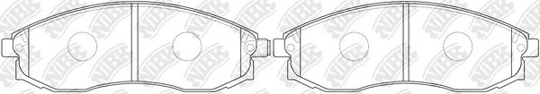 Колодки тормозные MITSUBISHI L200 (97-06) передние (4шт.) NIBK PN2824 NIBK