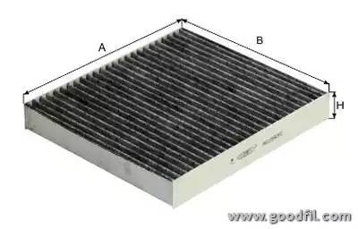 Фильтр салона угольный AG159CFC AG 159 CFC GOODWILL
