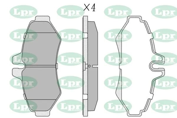 Комплект тормозных колодок 05P956 05P956 LPR