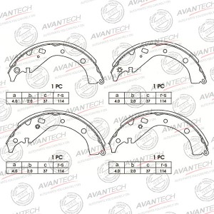 Колодки тормозные барабанные AVS0106 AVANTECH