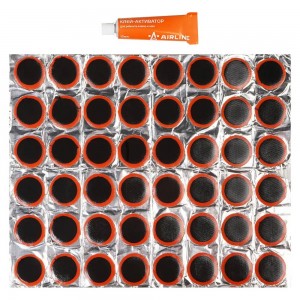 Ремкомплект для камер, заплатки круглые D25 мм - 48 шт., клей-активатор 12мл (AT ATRS101 AIRLINE