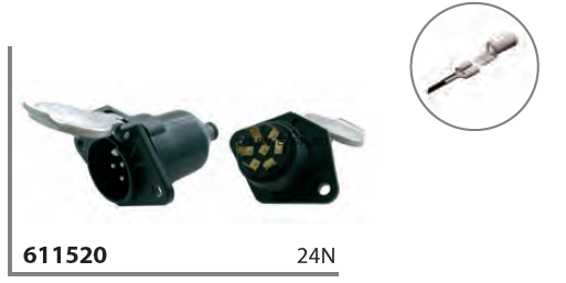 Розетка 7 полюсов (type N) под контакты 611520 VIGNAL SYSTEMS