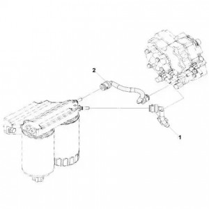 Трубка топливная от фильтра к ТНВД - прямо КАМАЗ Камминз ISBe (4930060) (Haffen) 0162 HAFFEN