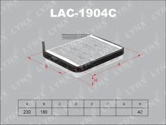 Фильтр салонный подходит для LADA 2110 1.5-1.6 98 / Priora 1.6 08 LAC-1904C LAC-1904C LYNXAUTO