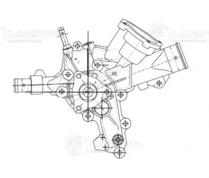 Насос водяной для ам Opel Astra H (04-),Corsa D (06-) 1.2i,1.3i,1.4i (LWP 2112) LWP 2112 LUZAR
