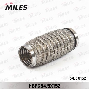 Труба гофрированная (гофра) кольцевым плетением и металлорукавом 54.5X152 HBFG54 HBFG54.5X152 MILES