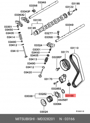 ПРУЖИНА НАТЯЖИТЕЛЯ РЕМНЯ ГРМ MD328201 MITSUBISHI