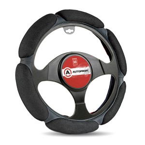 оплетка руля! алькантара, 6 подушек, наполнитель 2см. поролон с памятью, чёрный\ SP5026BKM AUTOPROFI