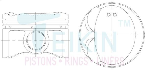 Поршень двигателя TOYOTA (комплект 6шт.) TEIKIN 46377STD TEIKIN