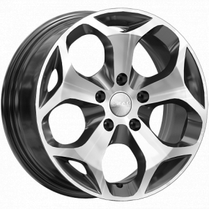 Скад Гамбург 16.0 / 6.5J PCD 5x114.30 ET 45.00 ЦО 60.10 Литой / Черный с полиров 2460505 SKAD