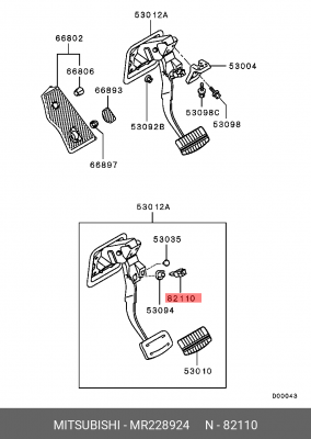 ДАТЧИК СТОП СИГНАЛА EA MR228924 MR228924 MITSUBISHI