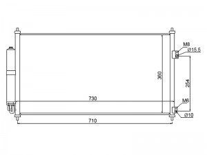 Радиатор кондиционера NISSAN X-TRAIL 00-07 ST-DTU1-394-0 STDTU13940 SAT