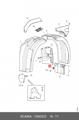 Кронштейн 1360322 SCANIA