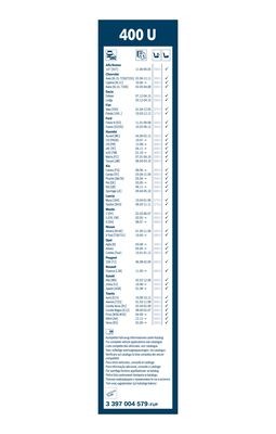 УНИВЕРСАЛЬНАЯ КАРКАСНАЯ Hyundai, KIA, Mazda, Nissan, Toyota 3 397 004 579 BOSCH