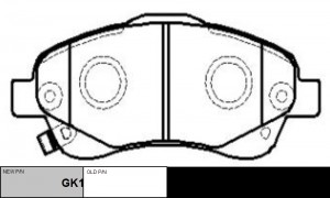 Колодки тормозные TOYOTA Avensis 2003 ~ 2008 / Caldina 2002 ~ 2007 / Corolla Ver GK1167 CTR