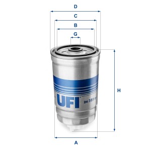 Фильтр топливный дизельный 24.351.01 24.351.01 UFI