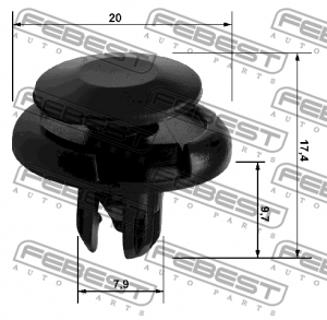 Клипса HONDA ACCORD VI-IX, CIVIC 01-20  88570-015 88570-015 FEBEST