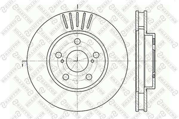 диск тормозной передний!\ Toyota Carina 1.6/1.8/2.0D 92-97 6020-4544V-SX STELLOX