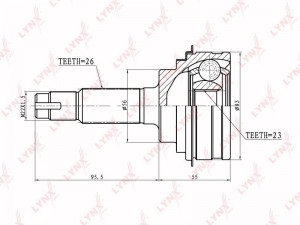 ШРУС наружный TOYOTA Corolla (00-) комплект LYNX CO-7507 LYNXAUTO