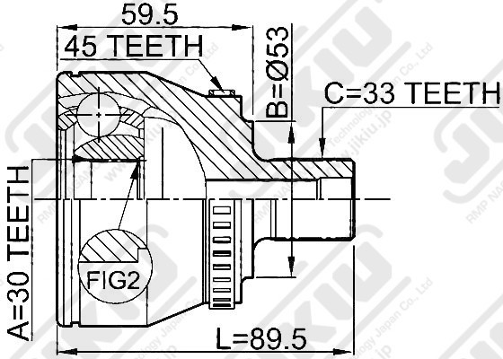 ШРУС JC33003 JC33003 JIKIU