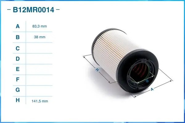 Фильтр топливный B12MR0014 B12MR0014 CWORKS