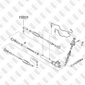 Наконечник рулевой тяги левый/правый NISSAN 100NX/Almera/Bluebird/Primera/Sunny  FS0559 FIXAR