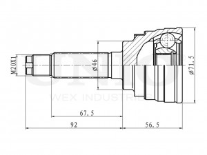 ШРУС внешний CVJ-20261 UNIO