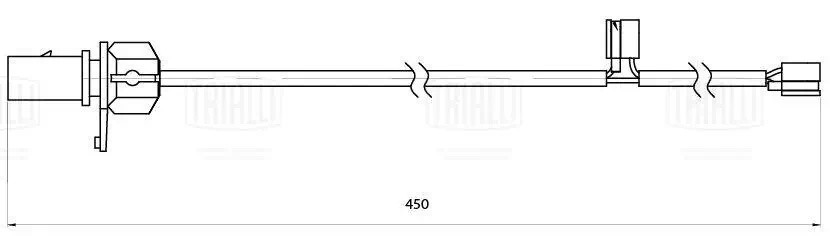 Датчик износа колодок Audi A6 (11-) перед. L=450 (PFS 0014) PFS 0014 TRIALLI