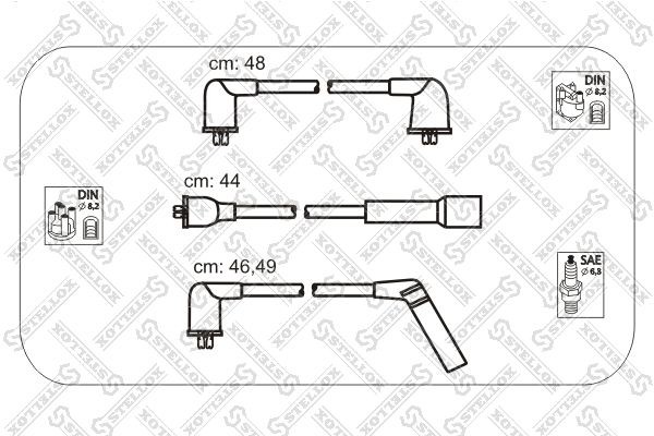 к-кт проводов!\ Daewoo Matiz/Tico 0.8 98> 10-30040-SX STELLOX
