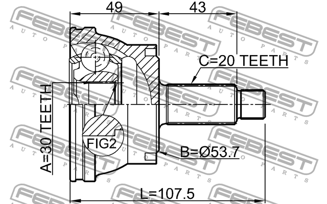 ШРУС 2310-035 2310-035 FEBEST