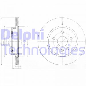 BG4190 диск тормозной задний!\ Opel Insignia 1.6-2.8i/2.0CDTi 08> BG4190 DELPHI