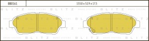 Колодки тормозные дисковые передние TOYOTA Carina E 92- BB0161 BB0161 BLITZ