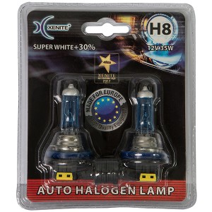 Лампа 12V H8 35W PGJ19-1 +30% 4000К блистер (2шт.) Super White XENITE 1007047 XENITE