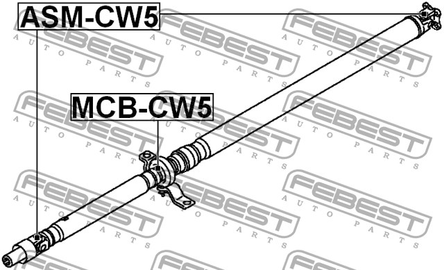 опора кардана подвесная!\ Mitsubishi Outlander CW# 2006-2012 MCB-CW5 FEBEST