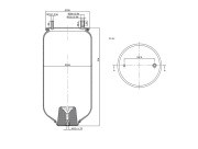Пневмоподушка KANN SMB 4159NP05 без стакана (1 шп M12 1шп M12x20x1,5; 1 отв M12x K001014159S05 KANN