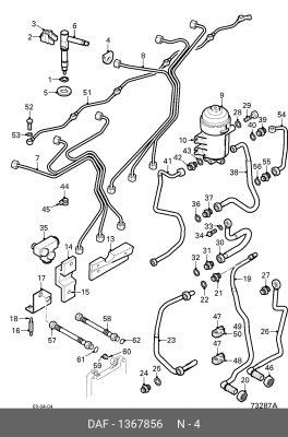 Уплотнитель форсунки 1367856 DAF