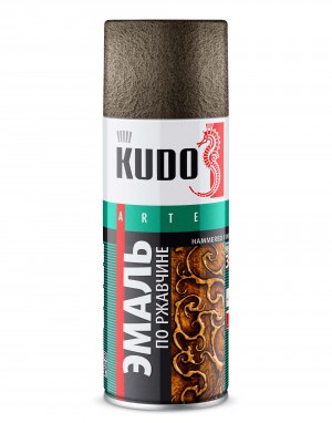 Эмаль молотковая по ржавчине "KUDO" серебристо-коричневая (520 мл) (аэрозоль) KU-3008 KUDO